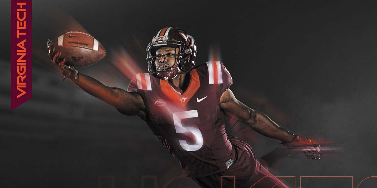 Virginia Tech University Football Poster