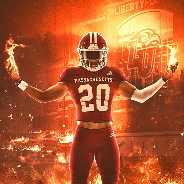 University of Massachusetts FB Themed Gameday Graphic