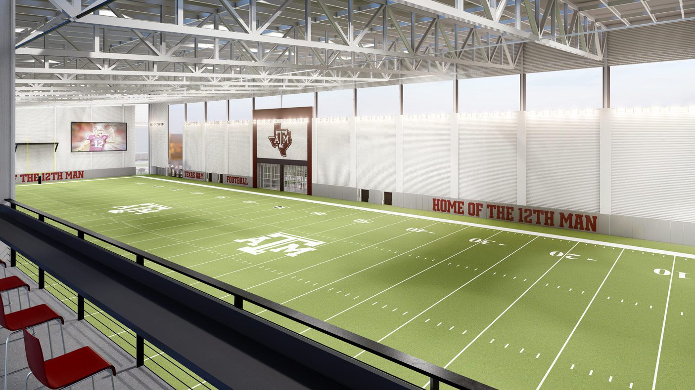 Football center indoor balcony